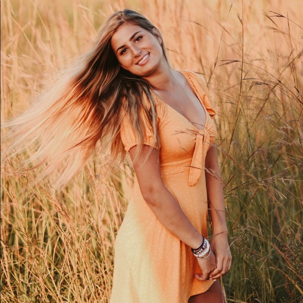 Yellow polka dot dress